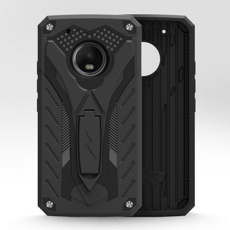 Zizo Static Motorola Moto G5 Plus Tough Case & Kickstand - Black