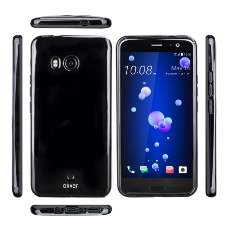 FlexiShield HTC U 11 Gel Hülle in Solid Schwarz