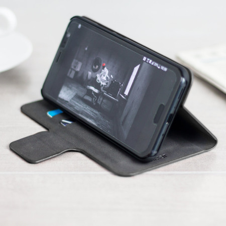 Olixar Leather-Style HTC U11 Wallet Stand Case - Black