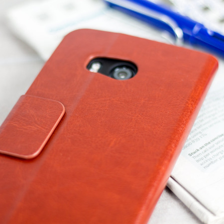 Olixar Leather-Style HTC U 11 Plånboksfodral - Brun