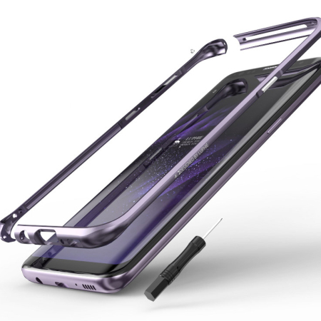 Luphie Blade Sword Galaxy S8 Plus Aluminium Stoßdämpfer Hülle - Gris orquídea