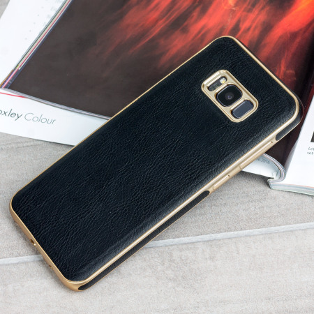 Olixar Makamae Leder-Style Galaxy S8 Hülle - Schwarz