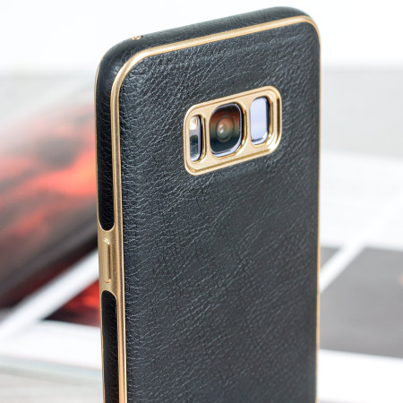 Funda Samsung Galaxy S8 Plus Olixar Makamae tipo cuero - Negra