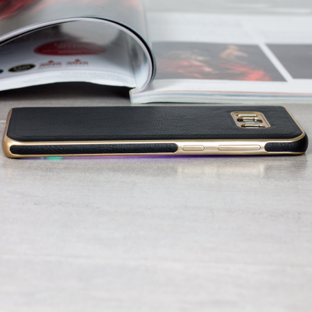 Olixar Makamae Leder-Style Galaxy S8 Plus Hülle - Schwarz