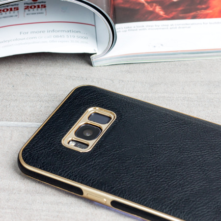 Olixar Makamae Leather-Style Samsung Galaxy S8 Plus Case - Black