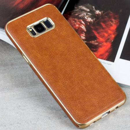 Olixar Makamae Leather-Style Samsung Galaxy S8 Plus Case - Brown