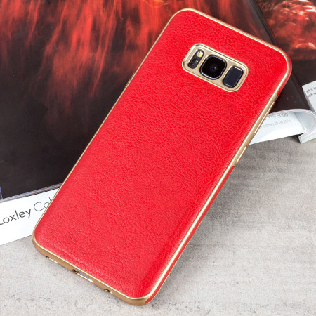 Olixar Makamae Leather-Style Samsung Galaxy S8 Plus Case - Red