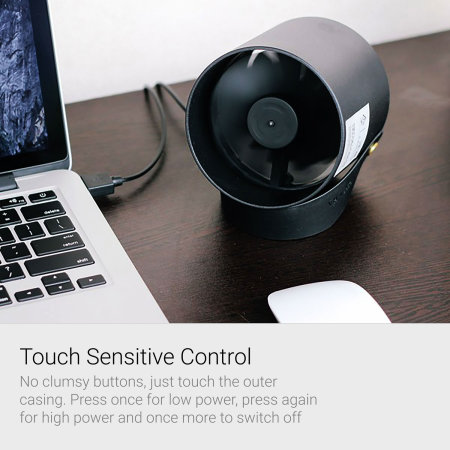 Ventilateur USB de bureau Oroshi Smart Quiet puissant – Noir
