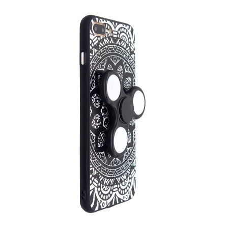Olixar iPhone 8 / 7 Plus Case with Fidget Spinner - Black / White