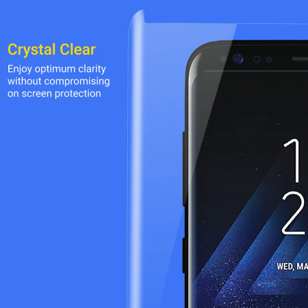 Kahu Samsung Galaxy S8 Case Friendly Glass Skärmskydd - Klar