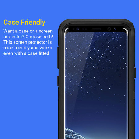 Kahu Galaxy S8 Plus Case Friendly Glazen Screenprotector - Helder
