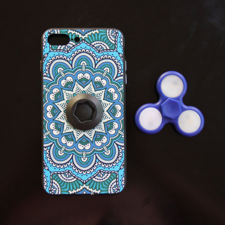 Olixar iPhone 8 / 7 Plus Fidget Spinner Pattern Case - Blue / White