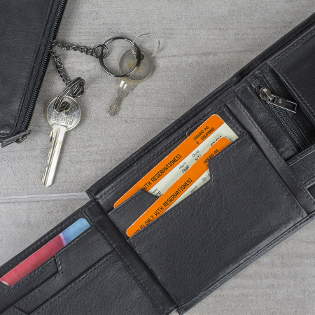 Samsonite Pro DLX Genuine Leather RFID Blocking Wallet Gift Set