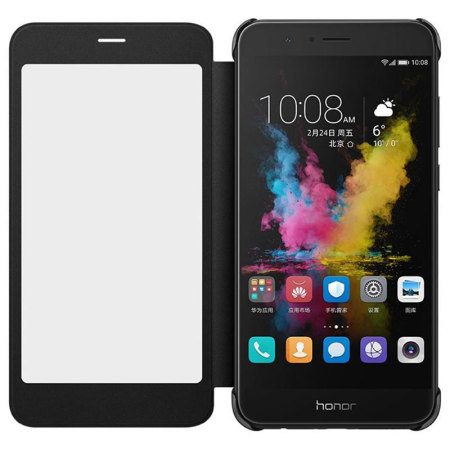 Funda Oficial Huawei Honor 8 Pro Flip View Cover  - Negra