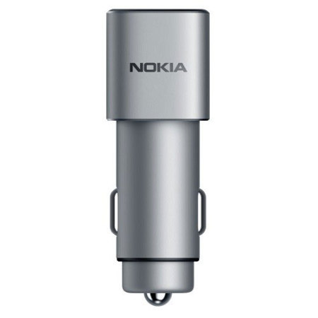 Official Nokia Dual USB Qualcomm Quick Charge 3.0 Car Charger - Silver