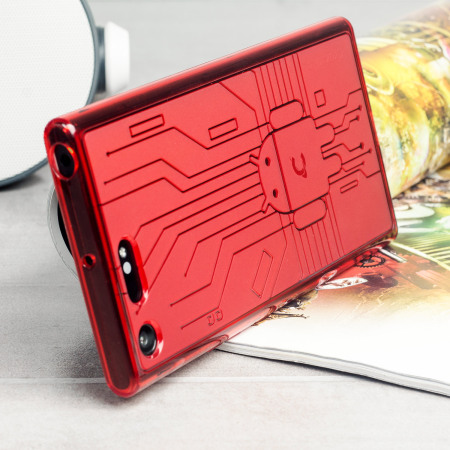 Coque Sony Xperia XZ Premium Cruzerlite Bugdroid Circuit – Rouge