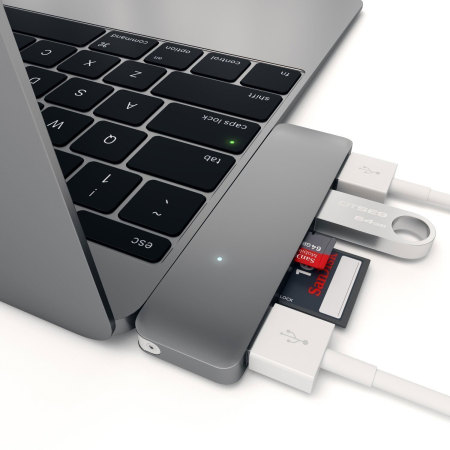 Hub USB-C Satechi avec 3 ports USB de chargement – Gris espace