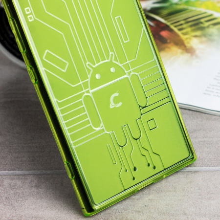 Cruzerlite Bugdroid Circuit für Sony Xperia XZ Premium Hülle Grün