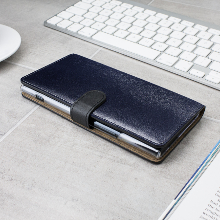 Hansmare Calf Sony XZ Premium Plånboksfodral - Mörkblå