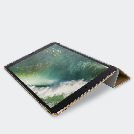 Funda iPad Pro 10.5 2017 Olixar Folding Stand - Transparente / Oro