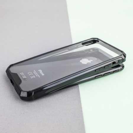 Olixar ExoShield Tough Snap-on iPhone X Case  - Black / Clear