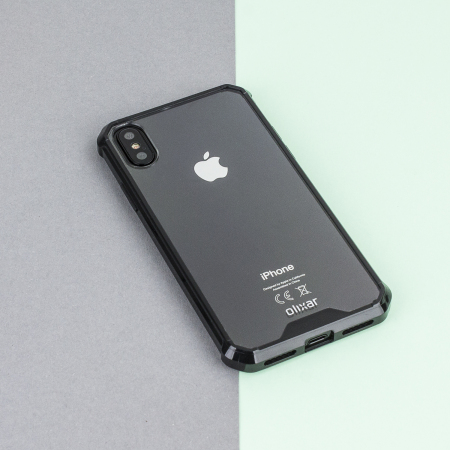 Coque iPhone X Olixar ExoShield Snap-on – Noir / Transparent