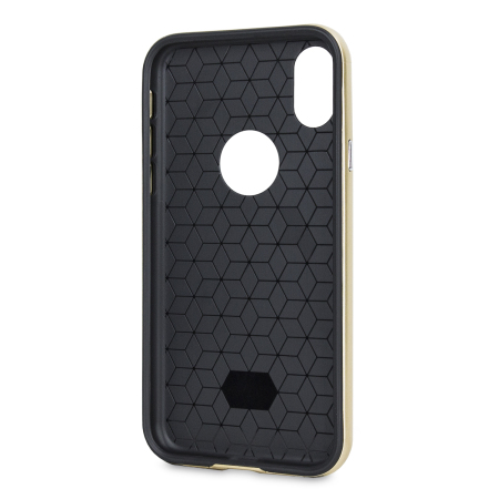 Olixar X-Duo iPhone X Hülle in Carbon Fibre Gold