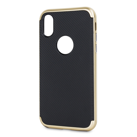 Olixar X-Duo iPhone X Case - Koolstofvezel Goud