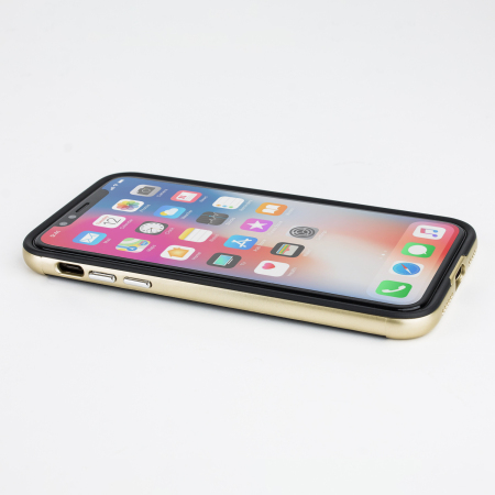 Olixar X-Duo iPhone X Skal - Kolfiber Guld