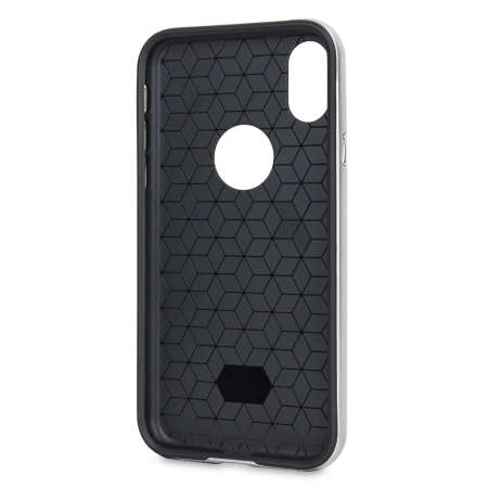 Olixar XDuo iPhone X Case - Carbon Fibre Silver