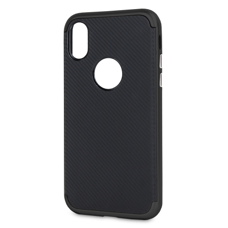 Olixar X-Duo iPhone X Case - Carbon Fibre Black