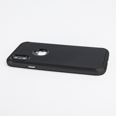 olixar xduo iphone x case - carbon fibre black