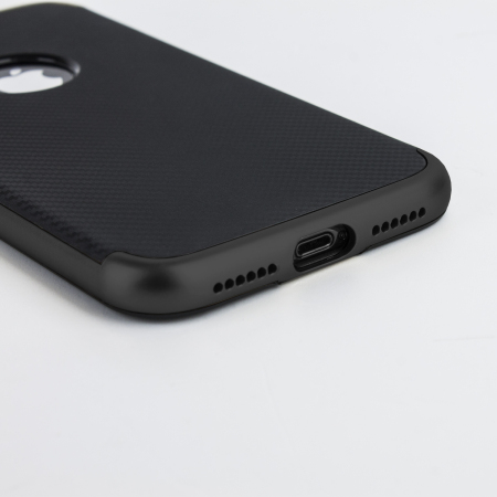 olixar xduo iphone x case - carbon fibre black