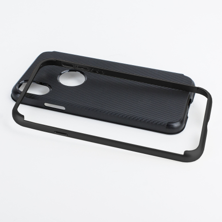 olixar xduo iphone x case - carbon fibre black