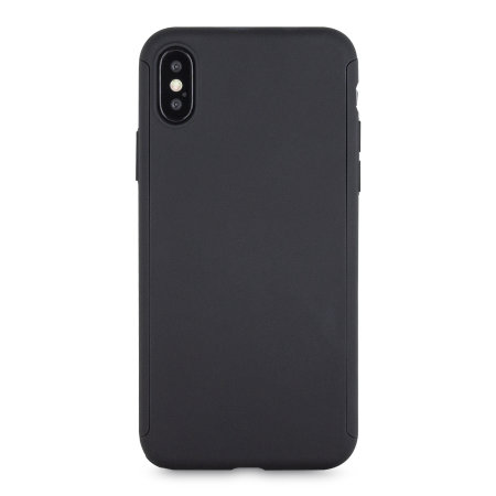 Olixar X-Trio Full Cover iPhone X Case & Screen Protector - Black