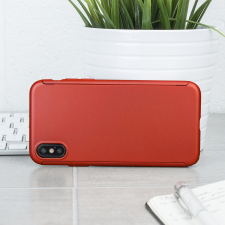 Olixar X-Trio Full Cover iPhone X Case - Rood