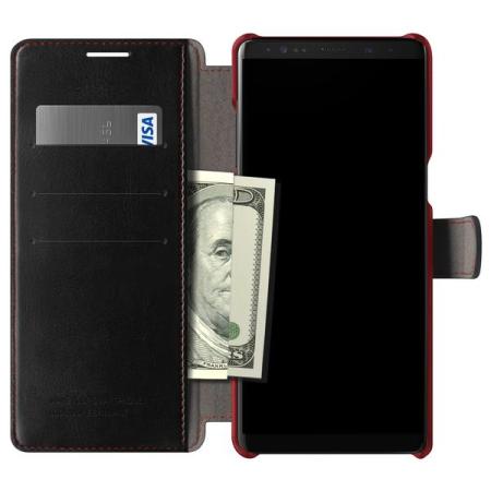 VRS Design Dandy Leather-Style Galaxy Note 8 Wallet Case - Black