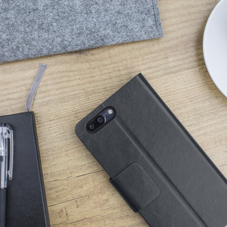 Housse OnePlus 5 Olixar Portefeuille Style Cuir – Noire