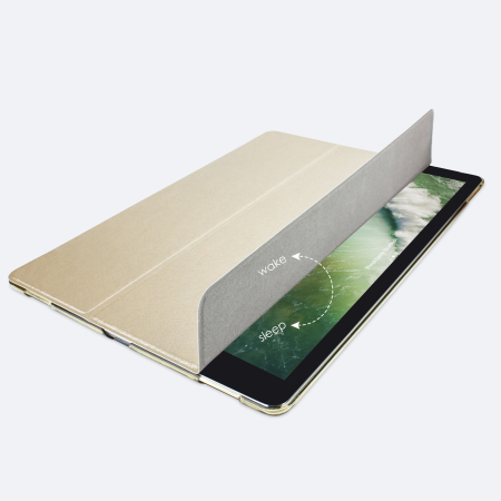 Olixar iPad Pro 12.9 2017 Folding Stand Smart Fodral - Guld / Klar
