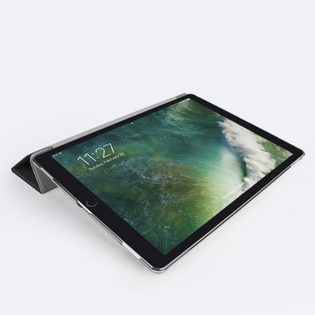 Olixar iPad Pro 12.9 2017 Folding Stand Smart Case - Clear / Black