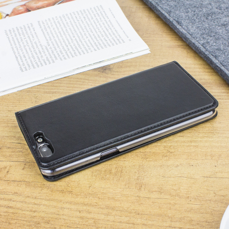 Olixar Genuine Leather OnePlus 5 Executive Plånboksfodral - Svart
