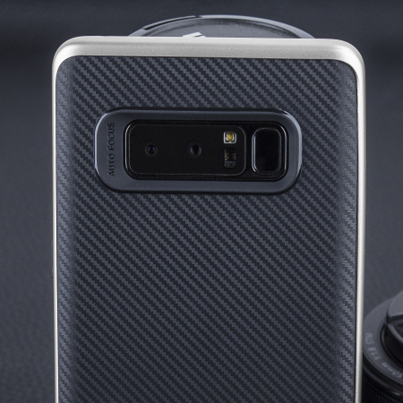 Olixar XDuo Samsung Galaxy Note 8 Case - Carbon Fibre Silver