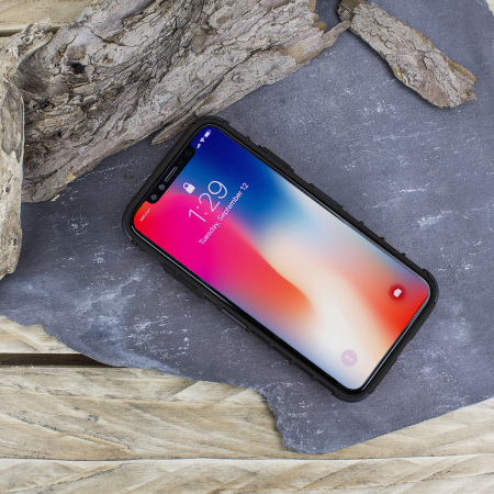 Olixar ArmourDillo iPhone X Hülle in Schwarz
