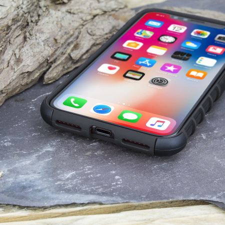 Olixar ArmourDillo iPhone X Hülle in Schwarz