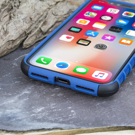 Coque iPhone X ArmourDillo protectrice – Bleue
