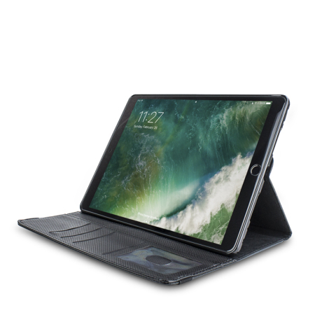 Housse iPad Pro 10.5 Olixar Luxury avec maintien rotatif – Noire