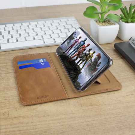 Funda iPhone 8 Olixar Executive Wallet - Marrón