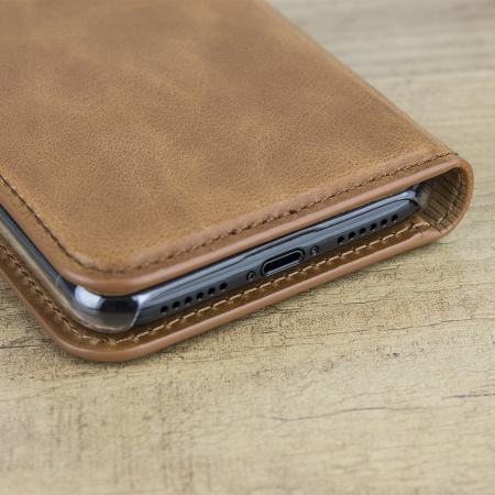 Funda iPhone 8 Olixar Executive Wallet - Marrón