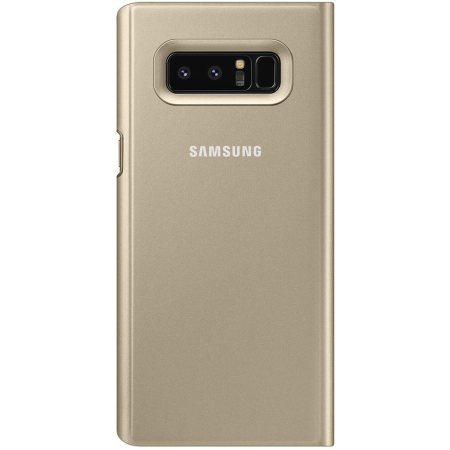 Clear View Stand Cover Officielle Samsung Galaxy Note 8 – Or