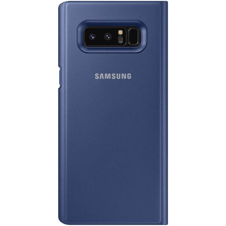 Official Samsung Galaxy Note 8 Clear View Standing Cover Case - Blue